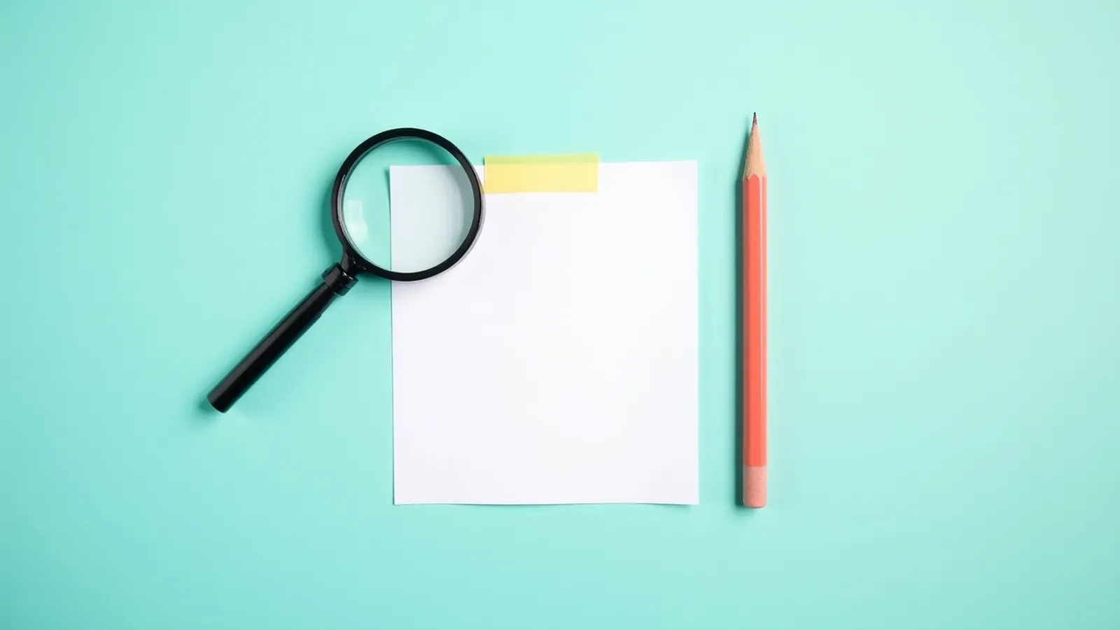 A magnifying glass over a blank white label panel on a mint card